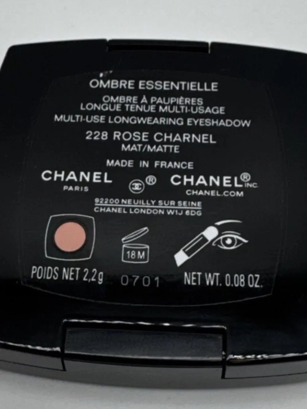 Chanel Ombre Essentielle Multi-Use Longwearing Eyeshadow ~ 228 ROSE CHARNEL